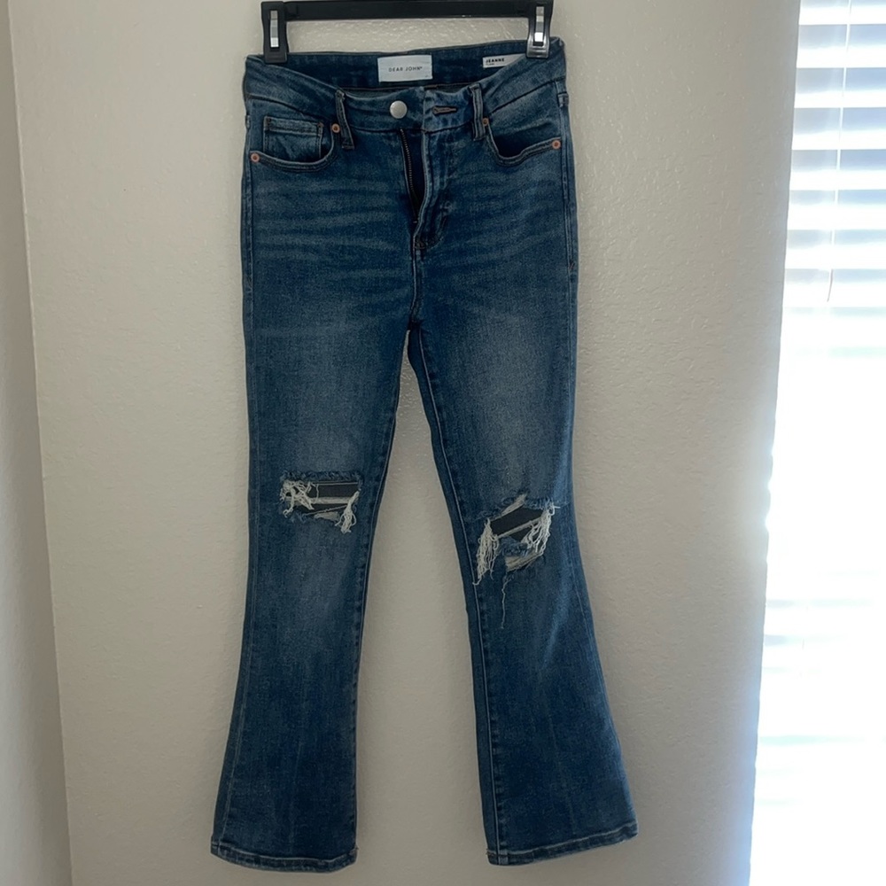 Size 25 medium wash denim jeans. Fits xxs or xs. Worn twice